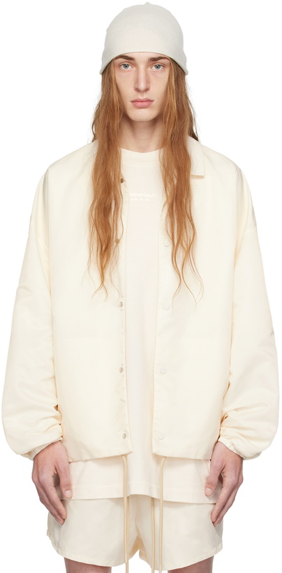 Photo: Fear of God ESSENTIALS Off-White Drawstring Jacket