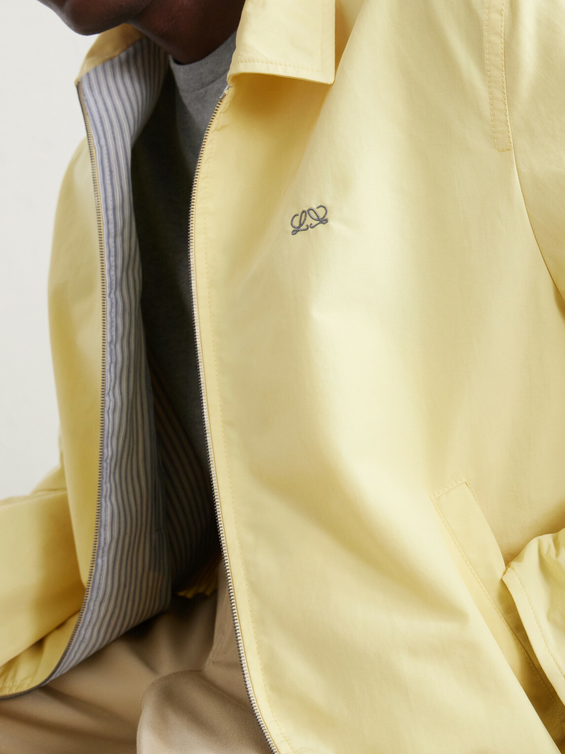 LOEWE - Logo-Embroidered Cotton-Blend Jacket - Yellow