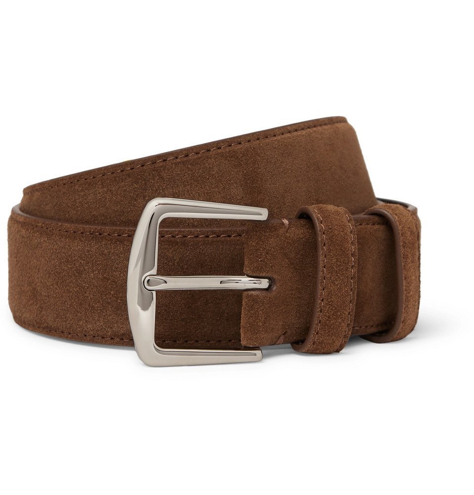 Loro Piana - 3.5cm Brown Suede Belt - Men - Brown