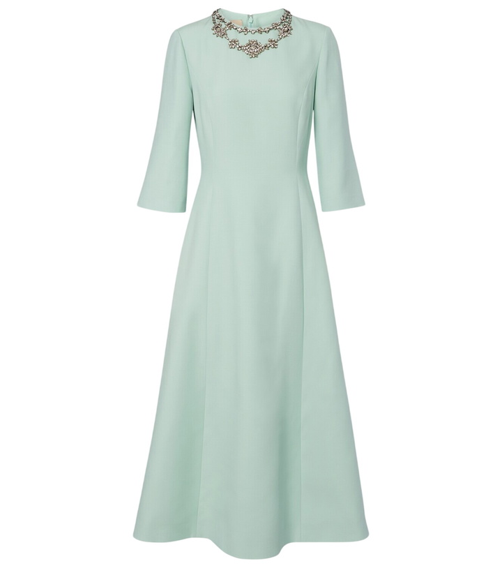 Photo: Valentino Crepe Couture embellished midi dress