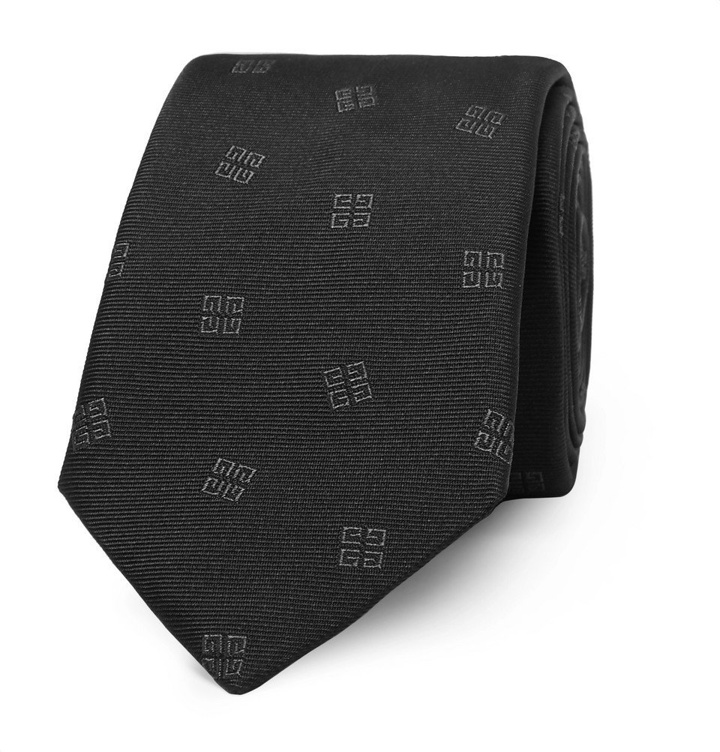 Photo: Givenchy - 7cm Logo-Jacquard Silk-Twill Tie - Black