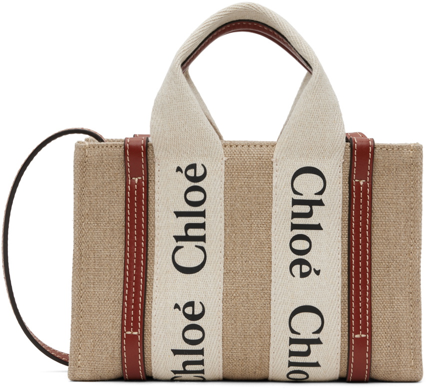 Chloé Beige & Tan Mini Woody Bag