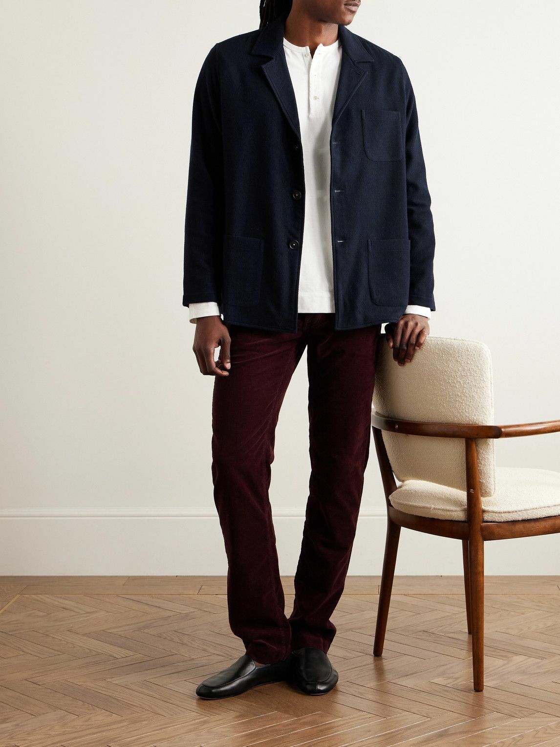 Massimo Alba - Florida Wool, Silk and Cashmere-Blend Chore Jacket - Blue