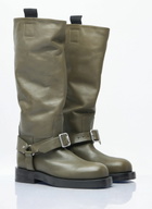 Burberry Leather Saddle High Boots