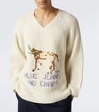 Bode Show waffle-knit intarsia wool sweater