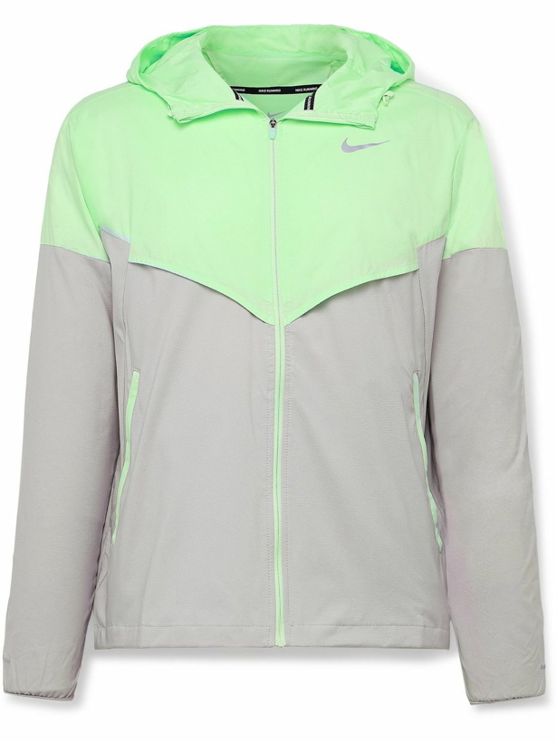 Photo: Nike Running - Repel Textured-Shell Jacket - Green
