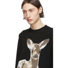 Burberry Black Fawn Crewneck Sweater