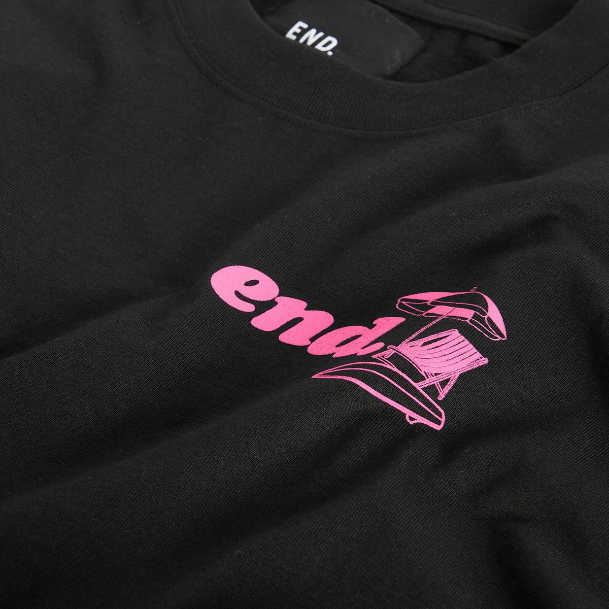 END. Coastal Board Repairs Long Sleeve T-Shirt in Black