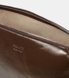 Khaite Lina patent leather crossbody bag