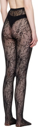 Swedish Stockings Black Rosa Lace Tights