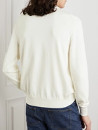 Moncler - Logo-Embossed Cotton Sweater - White