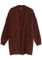 Eileen Fisher Mohair-blend Cardigan Burgundy