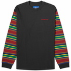 Awake NY Men's Long Sleeve 94 Stripe T-Shirt in Black Multi