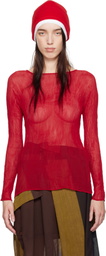 ISSEY MIYAKE Red Chiffon Twist 2 T-shirt