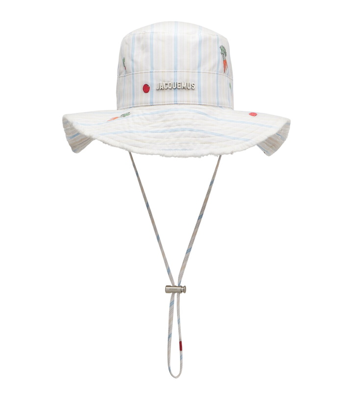 Photo: Jacquemus Le Bob Artichaut striped cotton canvas bucket hat