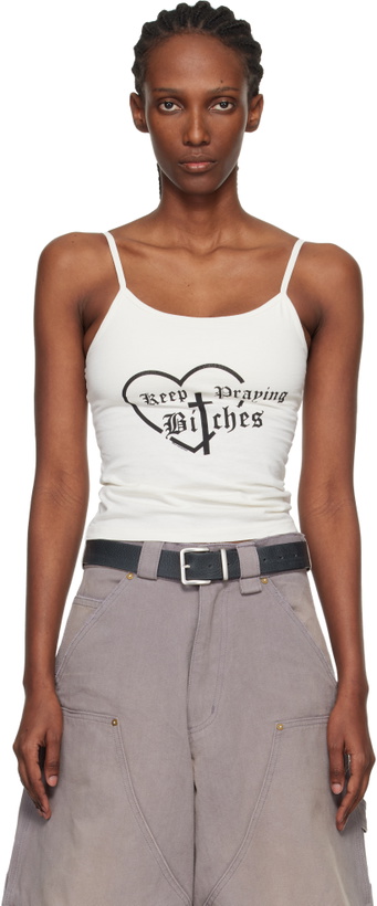 Photo: WILLY CHAVARRIA Off-White 'Keep Praying Bitches' Cholita Camisole