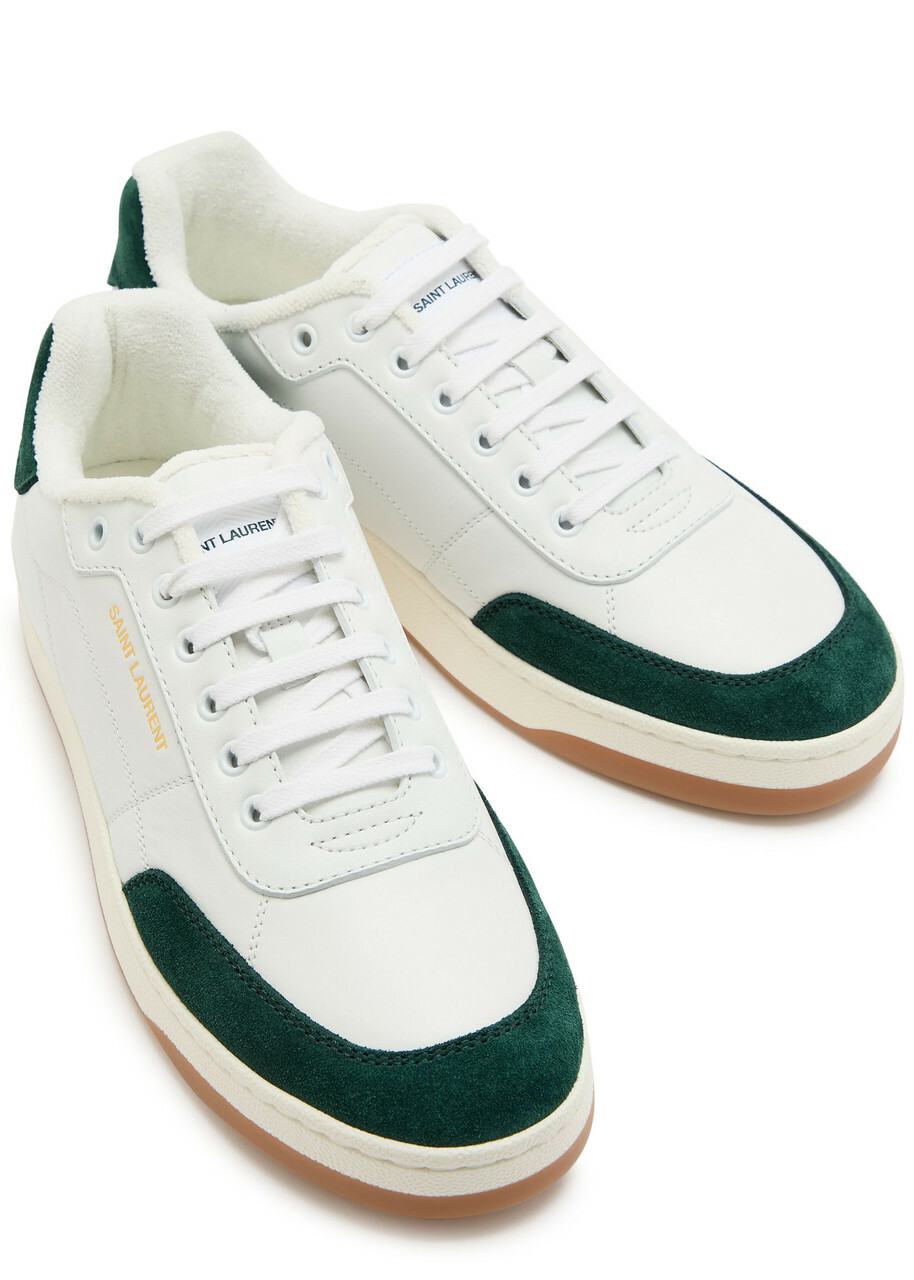 Saint Laurent SL/61 Panelled Leather Sneakers Green