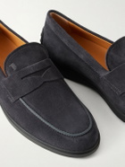 Tod's - Suede Penny Loafers - Gray