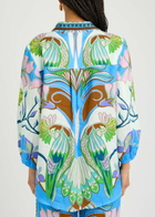 Lug Von Siga Franzie Printed Linen Shirt Blue