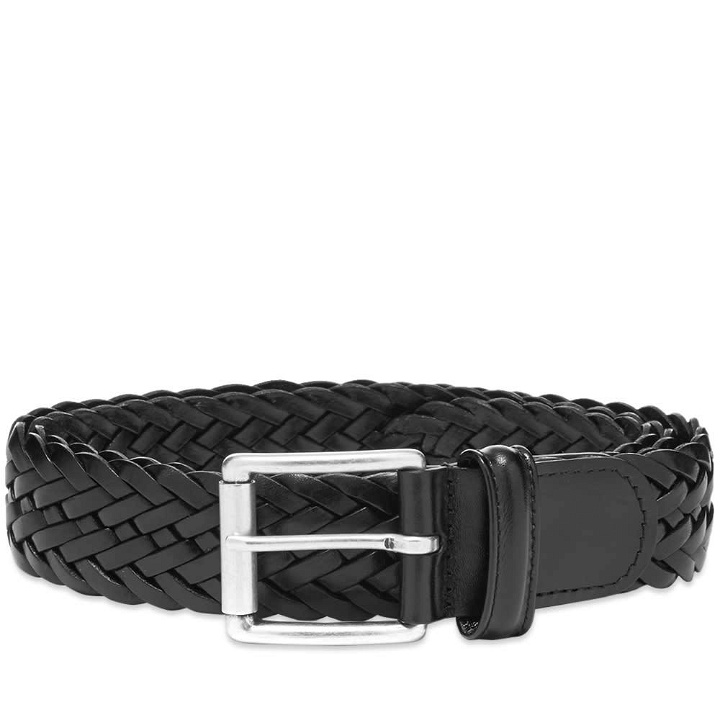 Photo: Anderson's Woven Leather Belt Black
