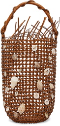 Loewe Tan Mesh Bolso Bucket Bag