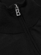BOGNER - Oscar Virgin Wool Zip-Up Cardigan - Black