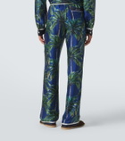Dolce&Gabbana Printed silk twill straight pants