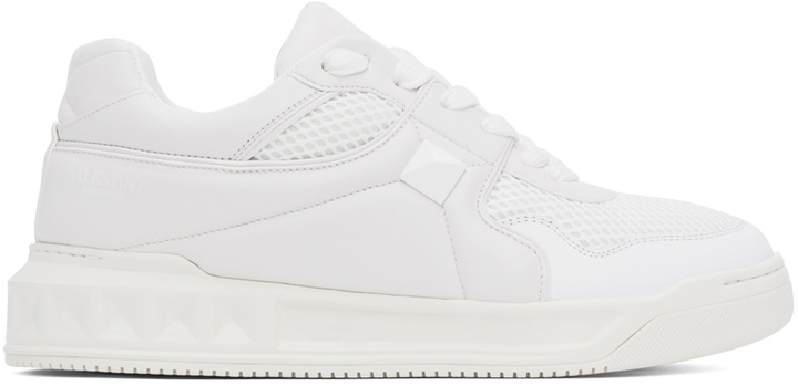 Photo: Valentino Garavani White One Stud Sneakers