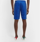 Gucci - Striped Mesh and Satin Drawstring Shorts - Men - Blue