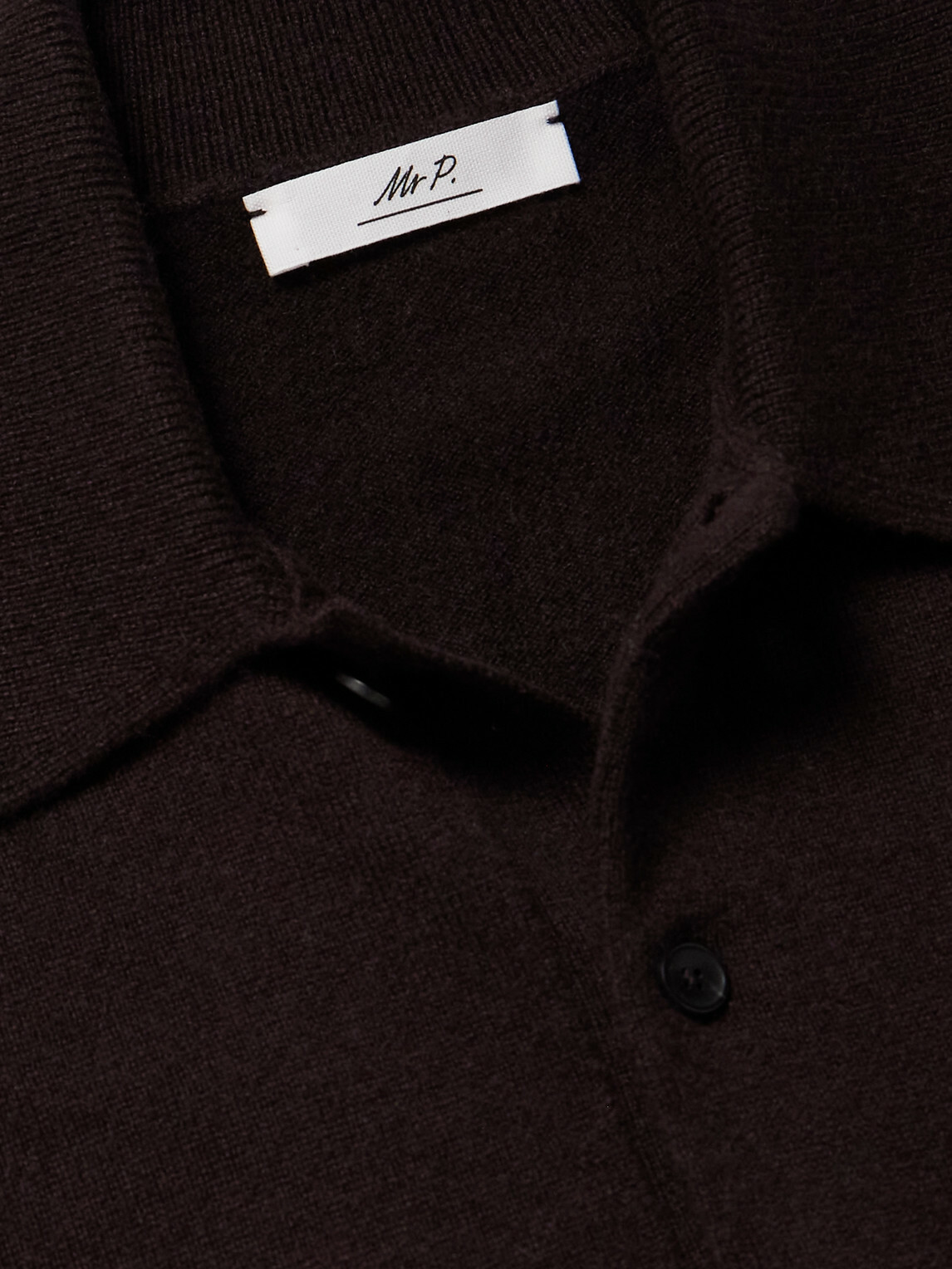 Mr P. - Cliff Cashmere Polo Shirt - Brown
