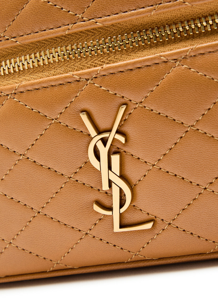 Saint Laurent Gaby Mini Quilted Leather top Handle bag - Camel - One Size
