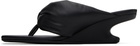 Rick Owens Black Hollywood Thong Cantilever 45 Heeled Sandals