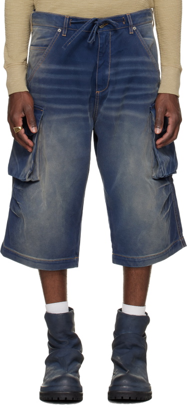 Photo: 424 Navy Camo Bermudas Cargo Shorts
