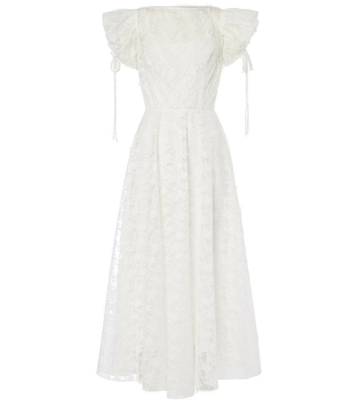 Photo: Rodarte Floral silk lace midi dress
