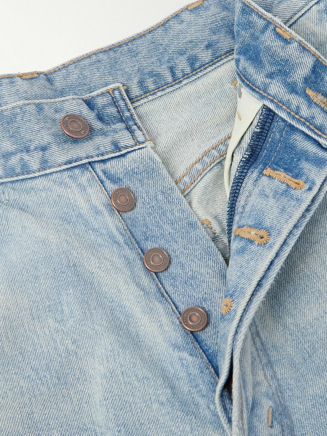 CELINE - Wesley Straight-Leg Distressed Jeans - Blue