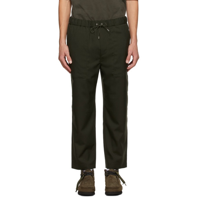 Photo: OAMC Green Cropped Drawcord Trousers