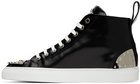 Moschino Black Metal Plaque Sneakers