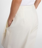 The Row Galileo cotton and silk barrel-leg pants