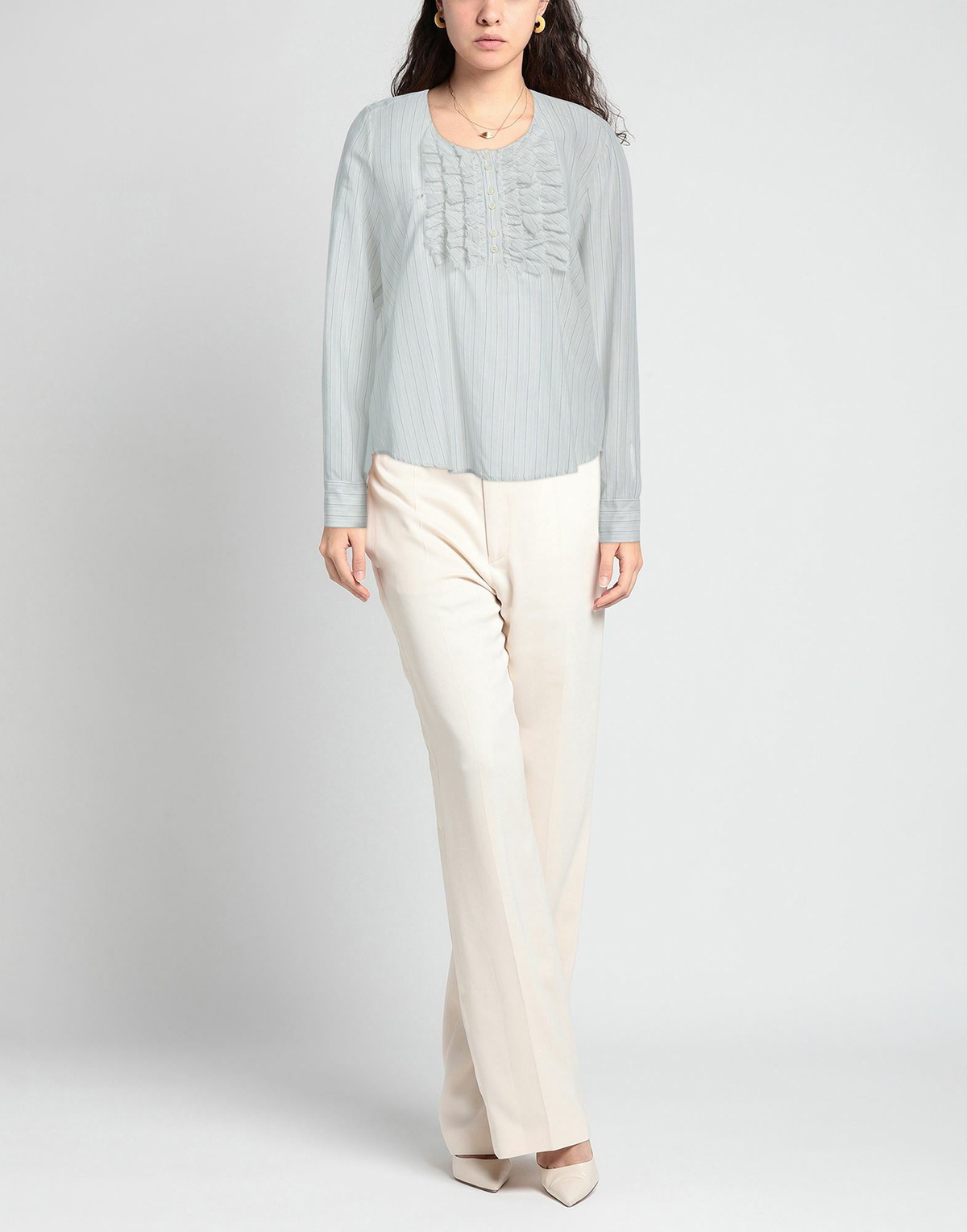 Manila Grace Womens Top Slate in Blue