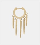 Sydney Evan Fringe Huggie 14kt gold hoop earrings with diamonds