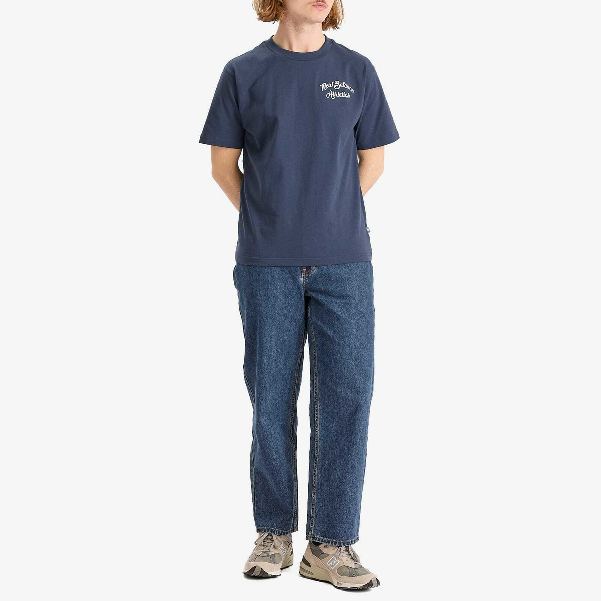 New Balance Athletics Relaxed League T-Shirt in Nb Navy