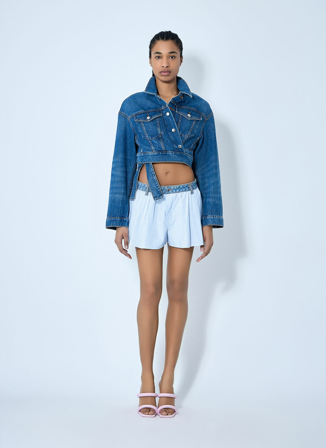 Alexander Wang Denim Waistband Shorts
