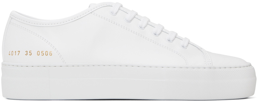 Photo: Common Projects White Tournament Super Low Sneakers