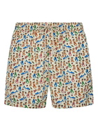 MC2 Saint Barth Man Lightweight Fabric Swim-shorts Lighting Micro Fantasy With Mermaid Print