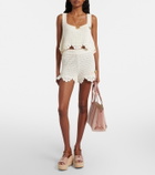 Chloé Crochet scalloped cotton shorts