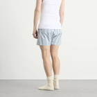 Calvin Klein Men's Heritage Cotton Poplin Sleep Short in Majorca Stripe Breezy Blue