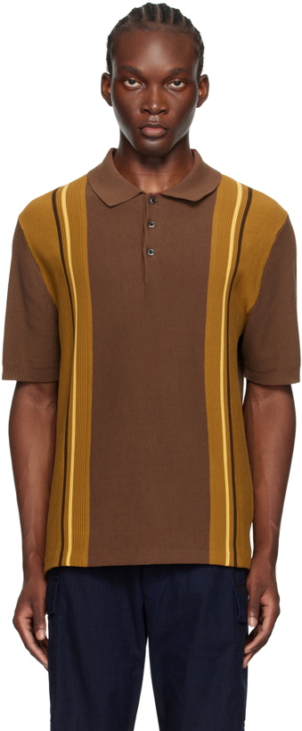 Photo: BEAMS PLUS Brown Stripe Polo