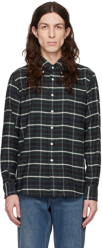 Photo: De Bonne Facture Navy Check Shirt