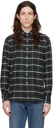 De Bonne Facture Navy Check Shirt