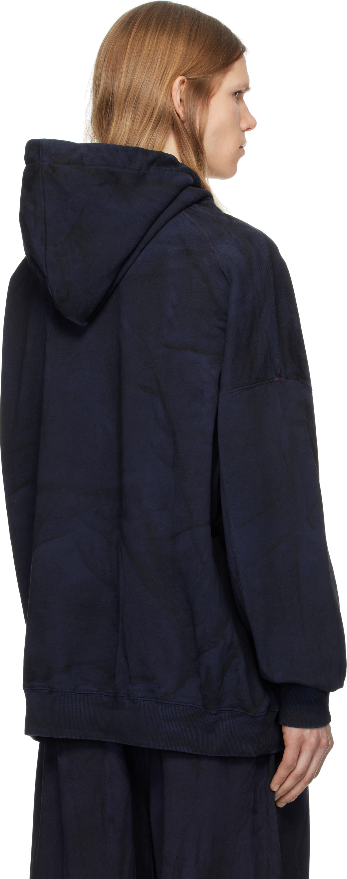 Juun.J Navy New Dyeing Hoodie